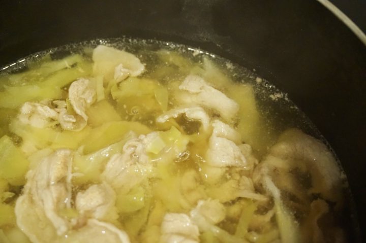 もつ鍋風スープ作り方1