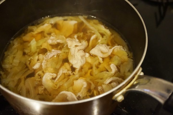 もつ鍋風スープ作り方2