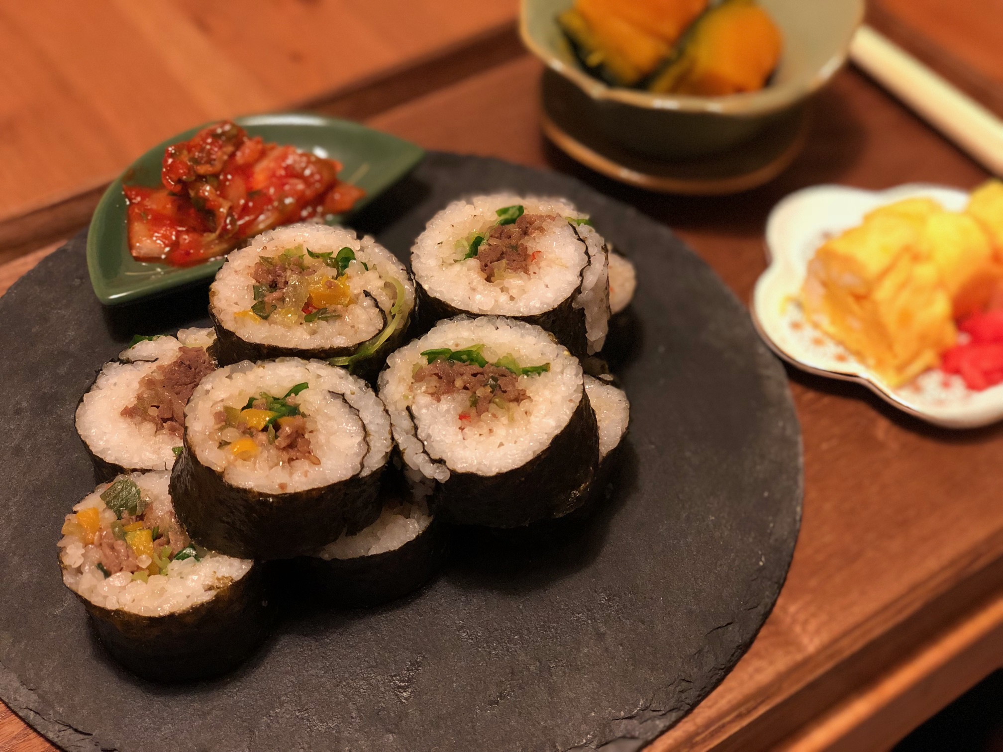 パパも大好き お肉の海苔巻き 食べるプラス